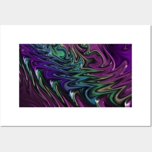 Purple Rainbow Swirls Fractal Texture Posters and Art